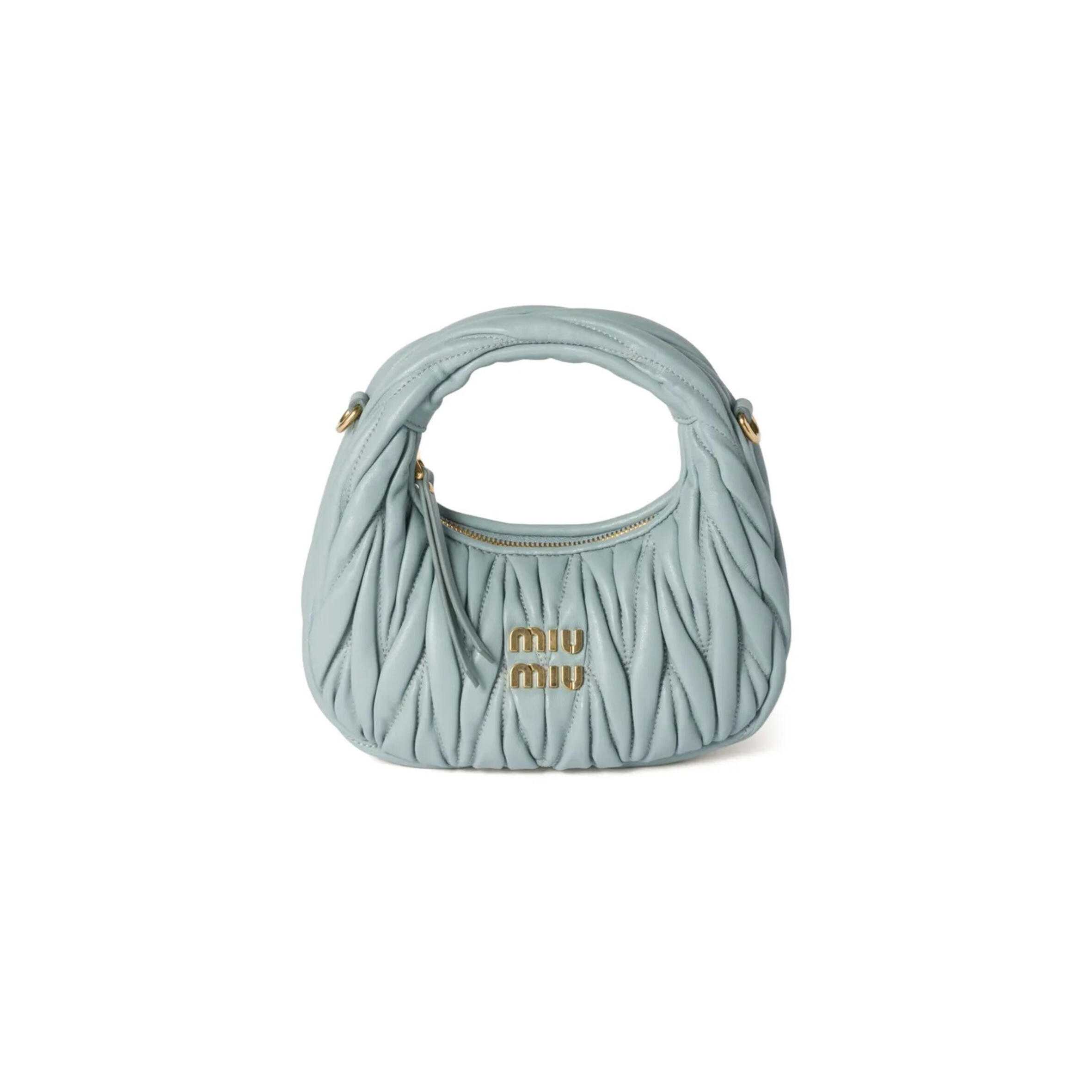 MIU MIU WANDER MATTRESSE TEXTURED HANDBAG 5BC125 (20*19*6cm)